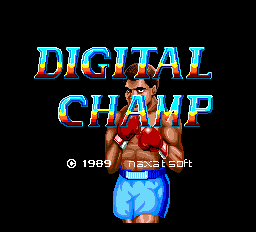 Digital Champ title screen for PC Engine